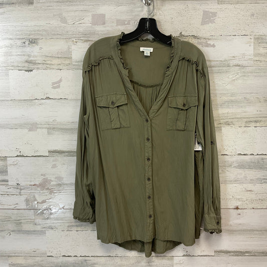 Blouse Long Sleeve By Sundance In Green, Size: Xl