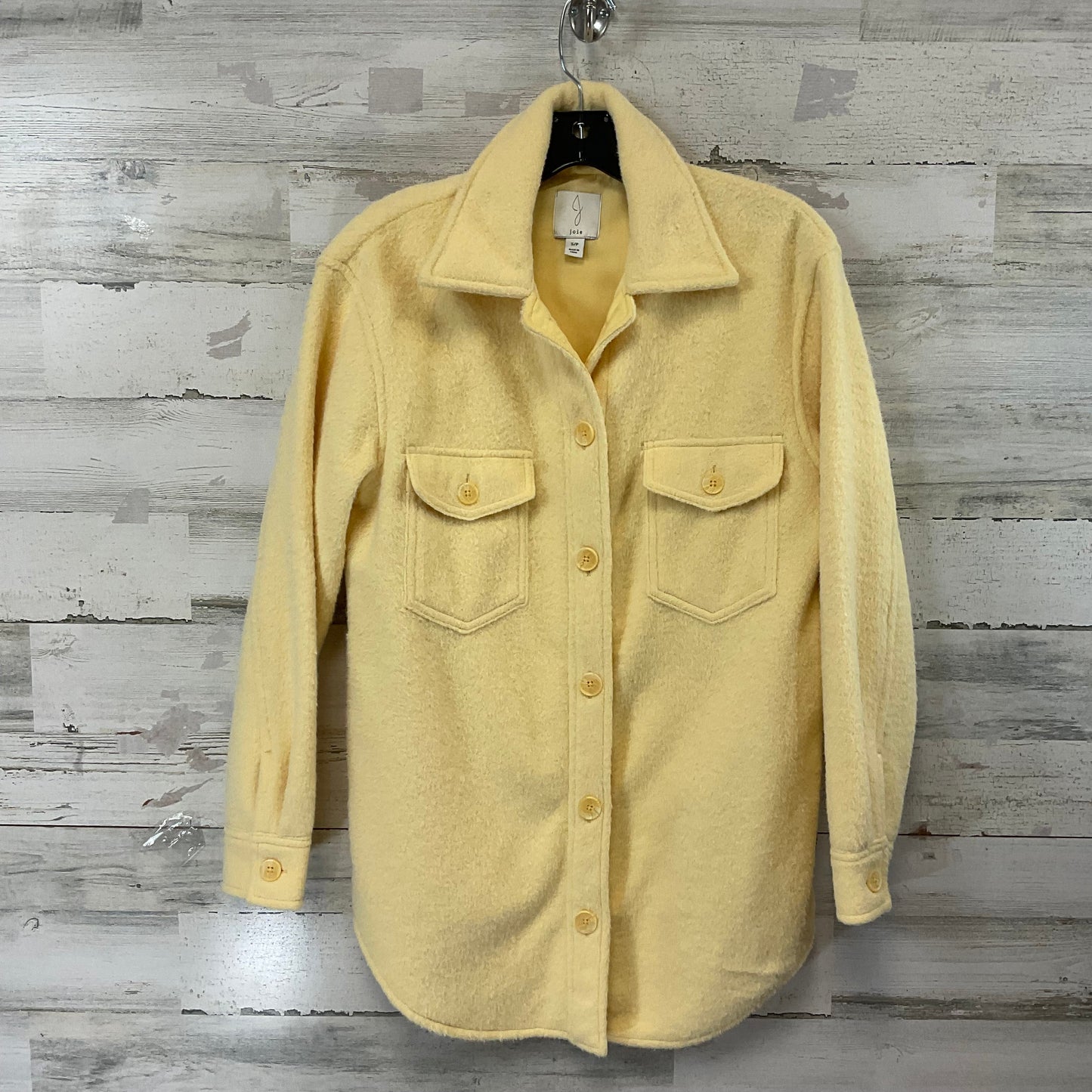 Jacket Shirt By Joie In Yellow, Size: S