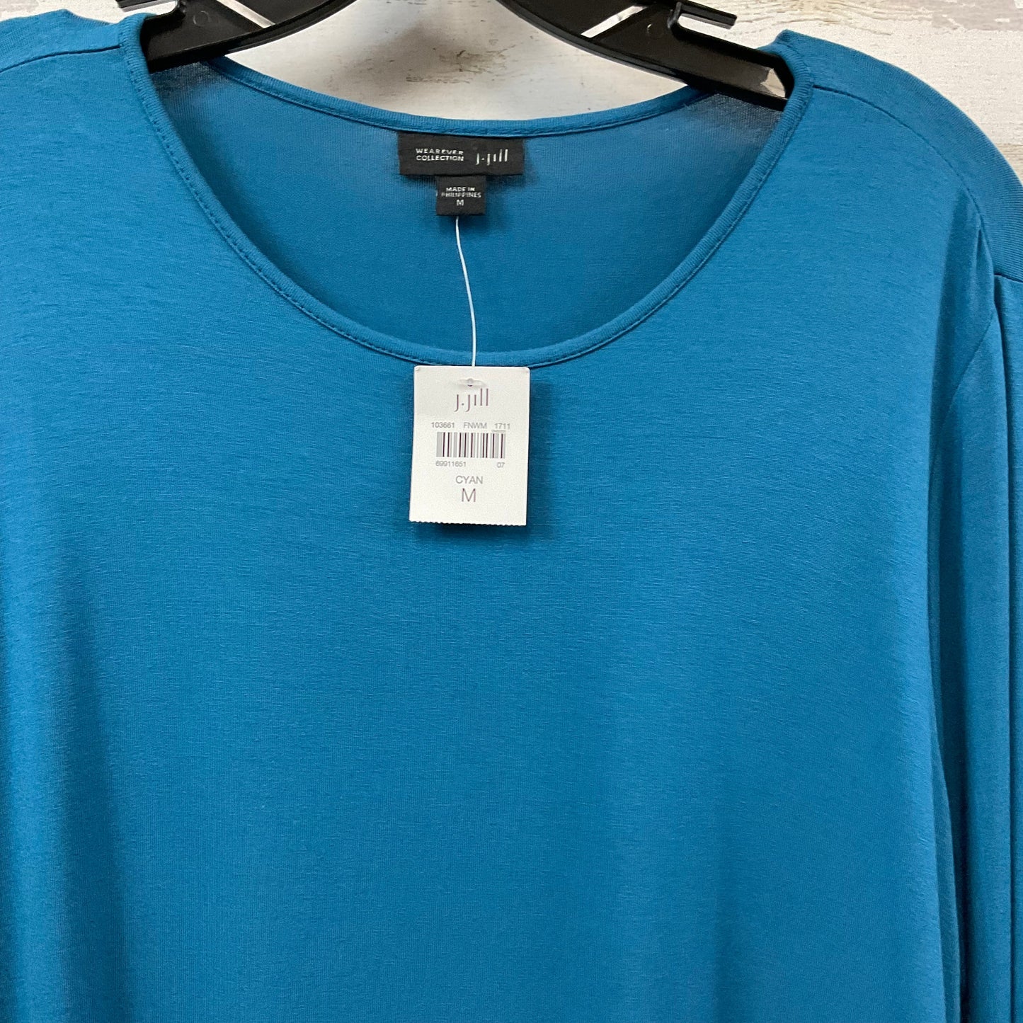 Top Long Sleeve By J Jill In Teal, Size: M