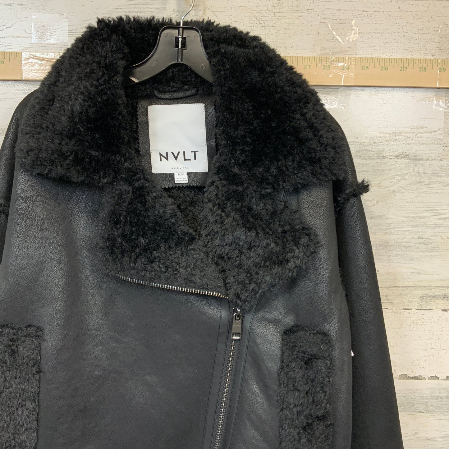 Coat Faux Fur & Sherpa By Nvlt Size: M