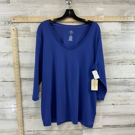Top 3/4 Sleeve Basic By St Johns Bay  Size: 1x