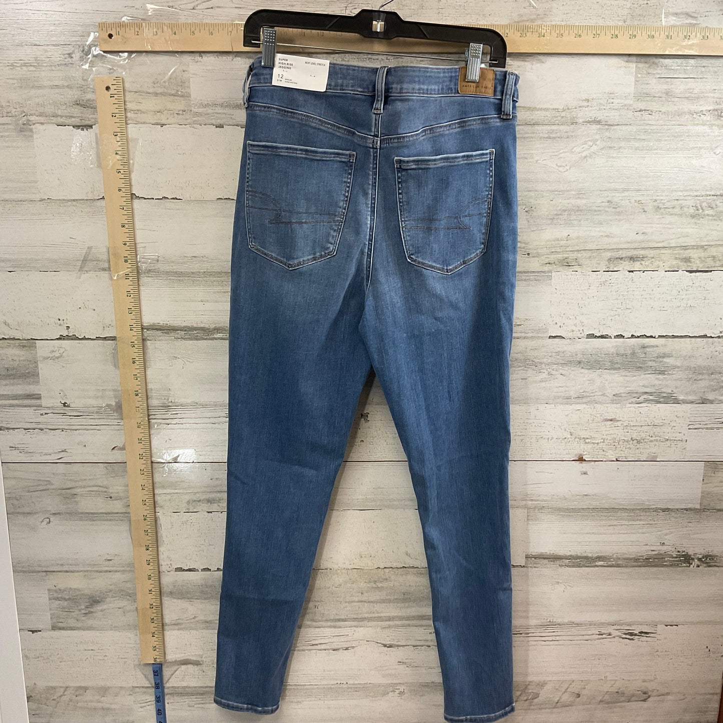 Blue Denim Jeans Skinny American Eagle, Size 12