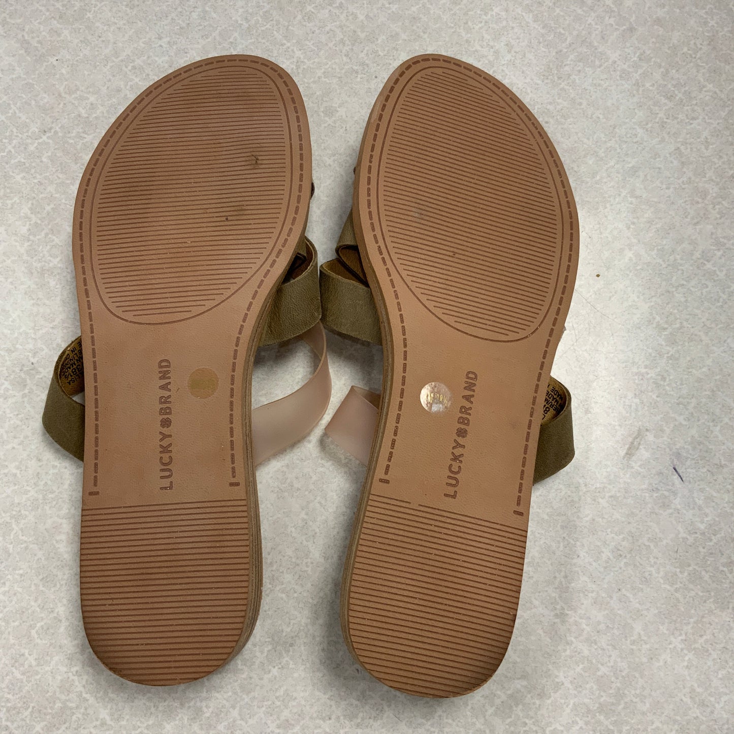 Brown Sandals Flats Lucky Brand, Size 8