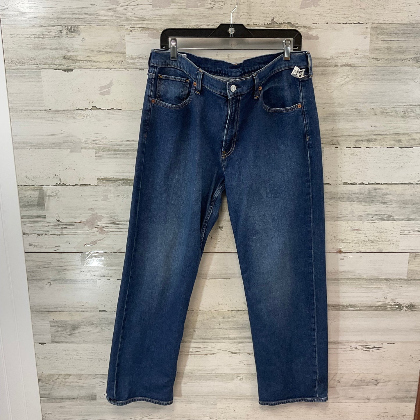 Jeans Straight By Gap In Blue Denim, Size: 12