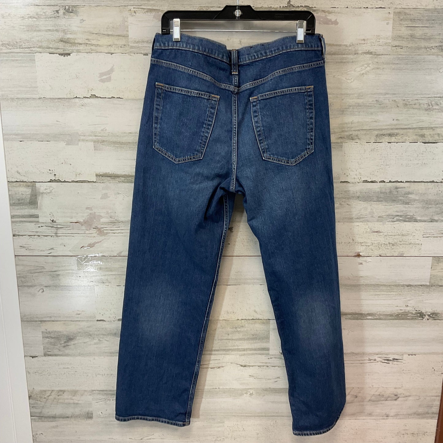 Jeans Straight By Gap In Blue Denim, Size: 12