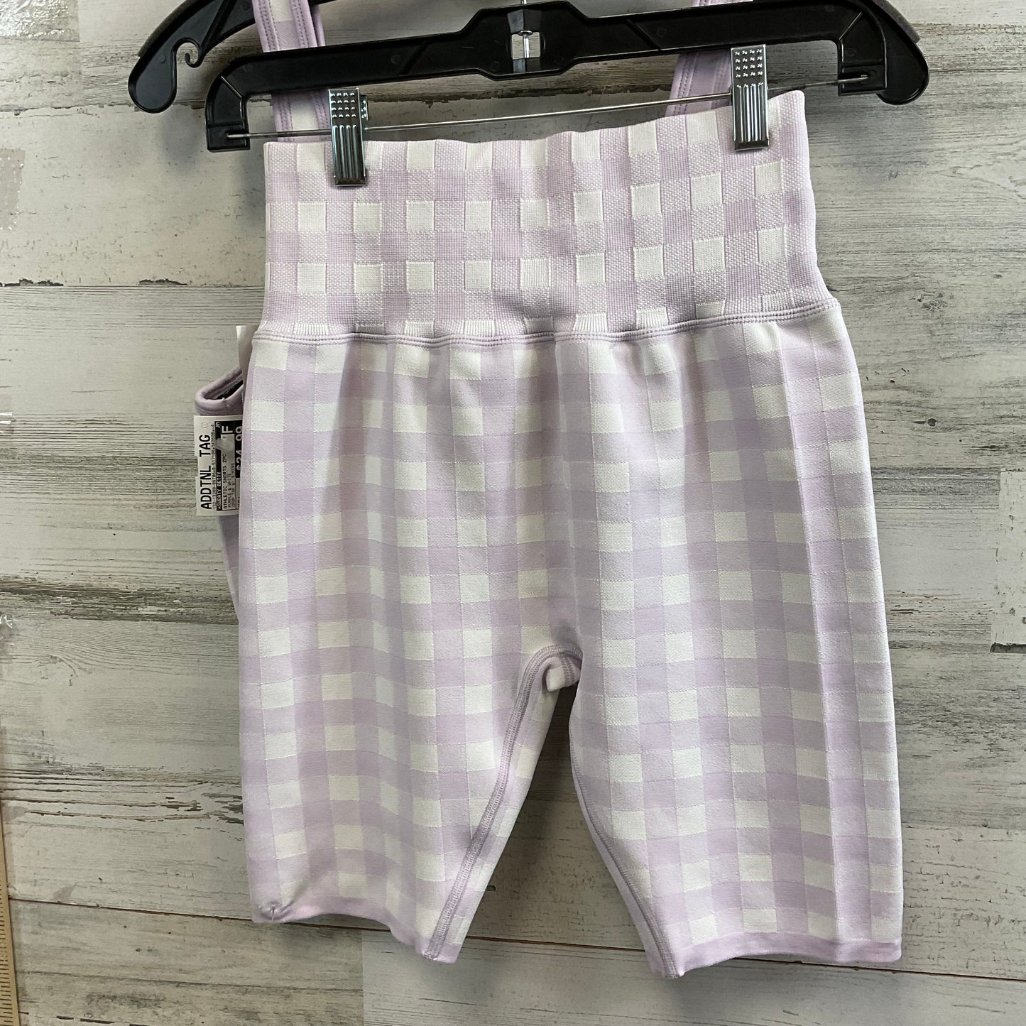 Purple & White Athletic Shorts 2pc Sweaty Betty, Size L