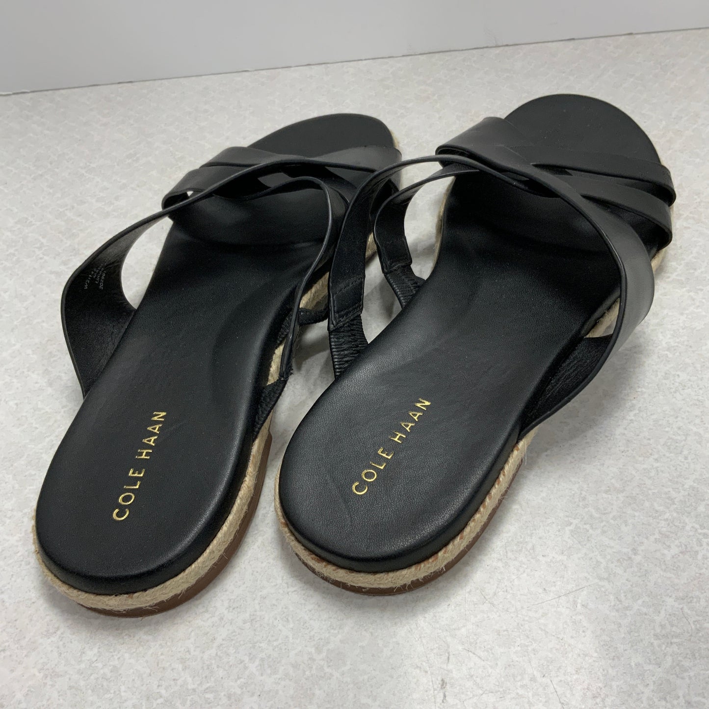 Black Sandals Flats Cole-haan, Size 10
