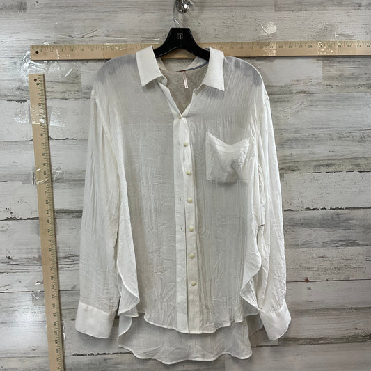 White Blouse Long Sleeve Free People, Size M