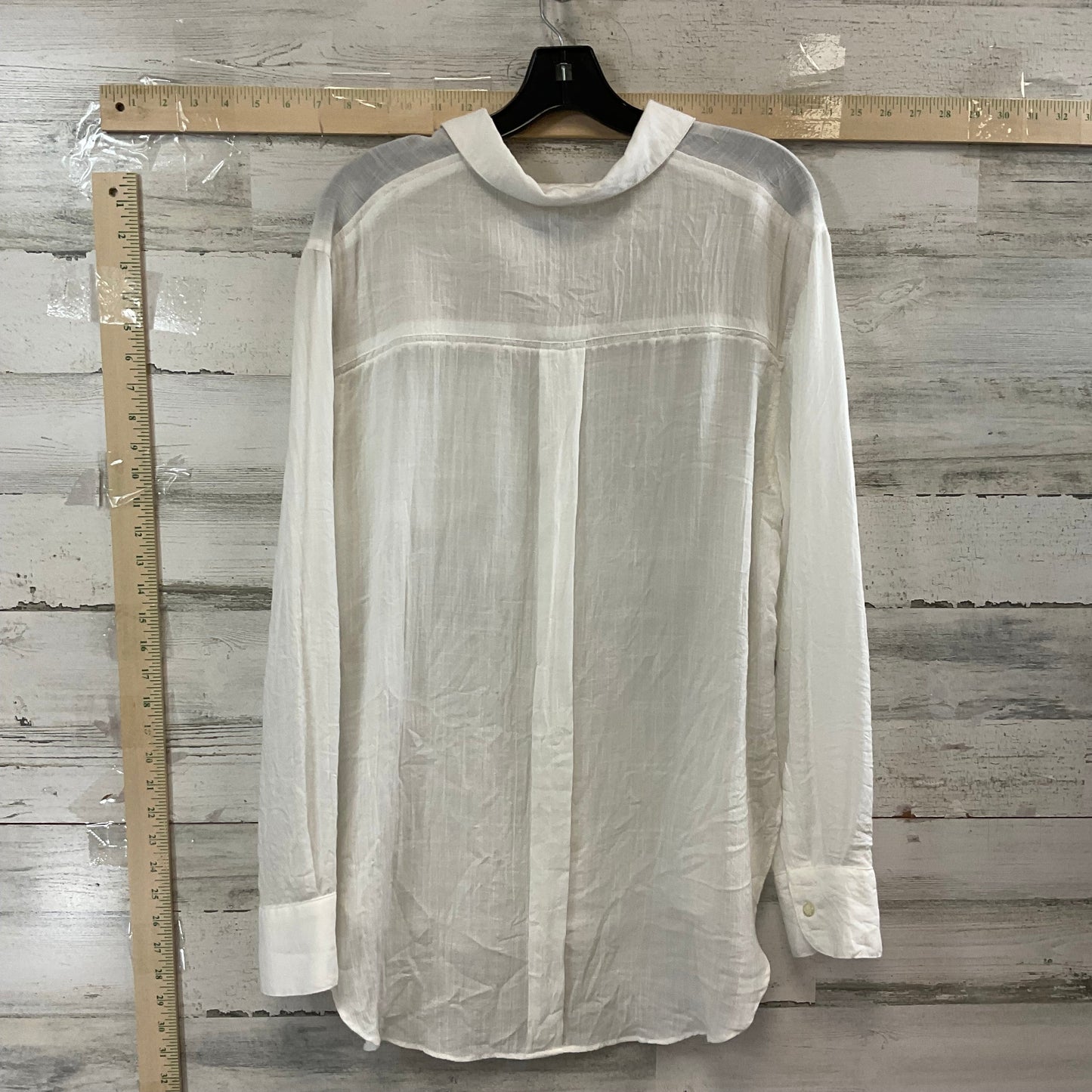 White Blouse Long Sleeve Free People, Size M