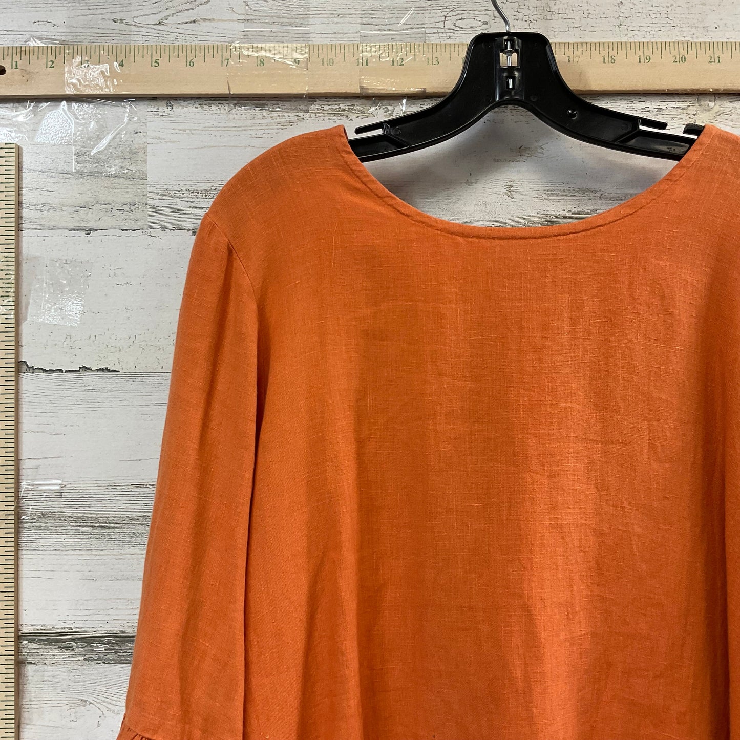 Orange Top 3/4 Sleeve Bryn Walker, Size M