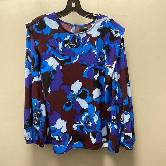 Top Long Sleeve By Who What Wear In Blue, Size: L