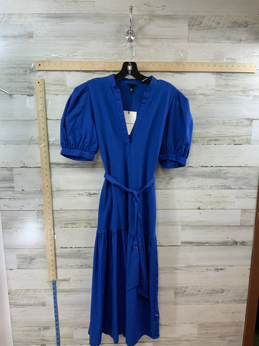 Blue Dress Casual Midi Who What Wear, Size Xs