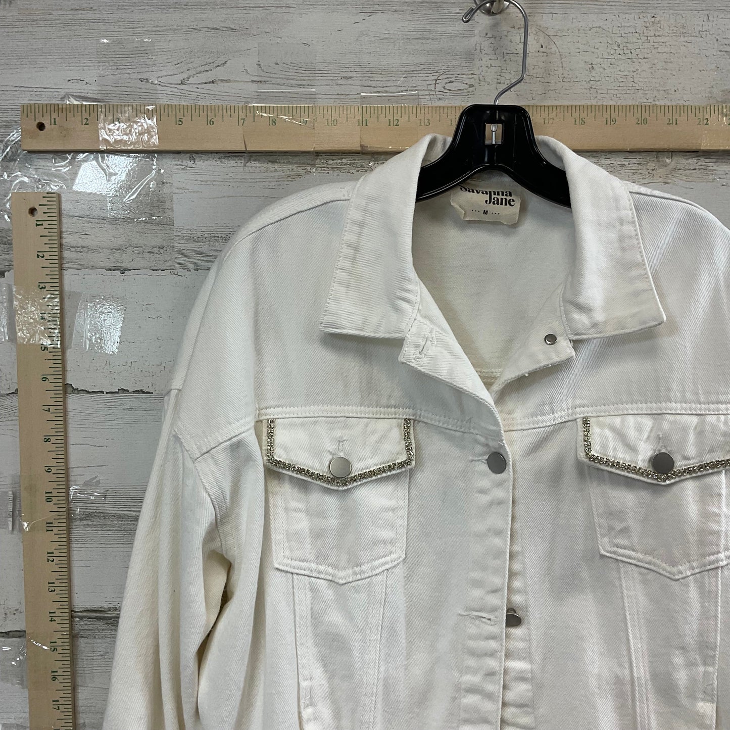 White Denim Jacket Denim Savanna Jane, Size M