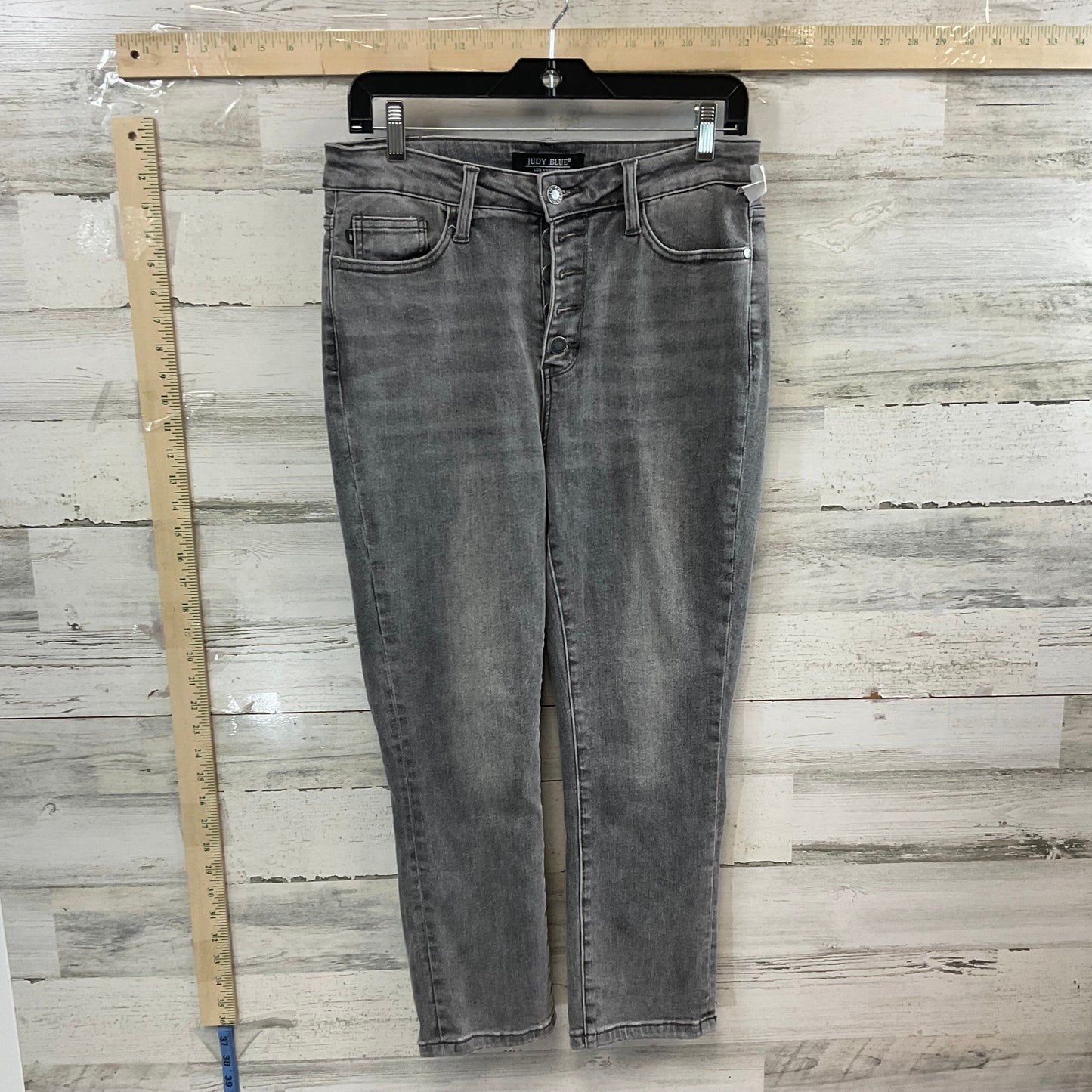 Grey Denim Jeans Straight Judy Blue, Size 8
