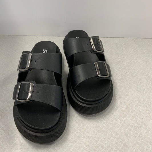 Black Sandals Flats Soda, Size 6.5