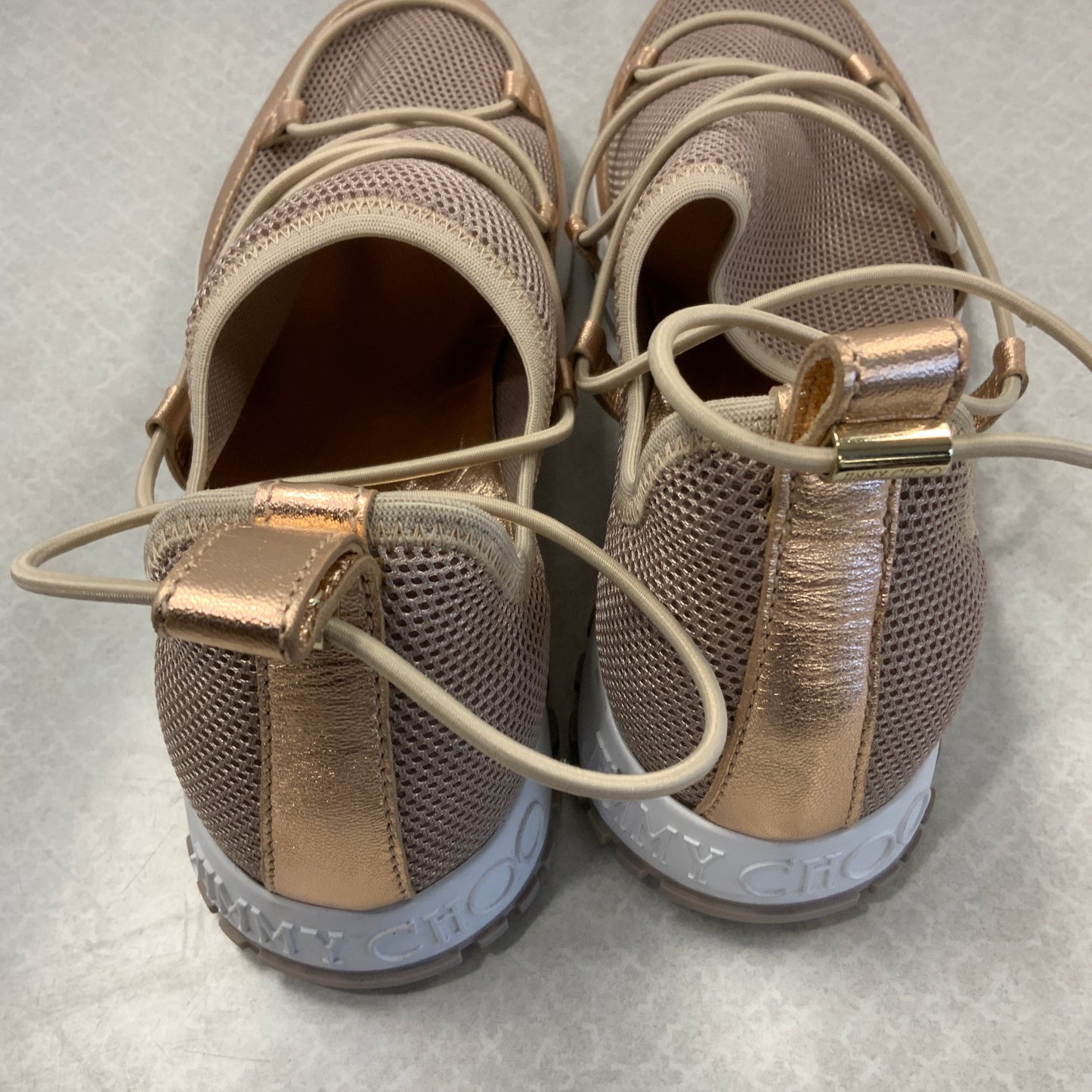 Rose Gold Shoes Sneakers Jimmy Choo, Size 7.5