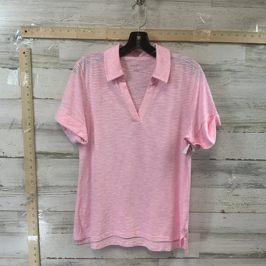 Pink & White Top Short Sleeve Talbots, Size M