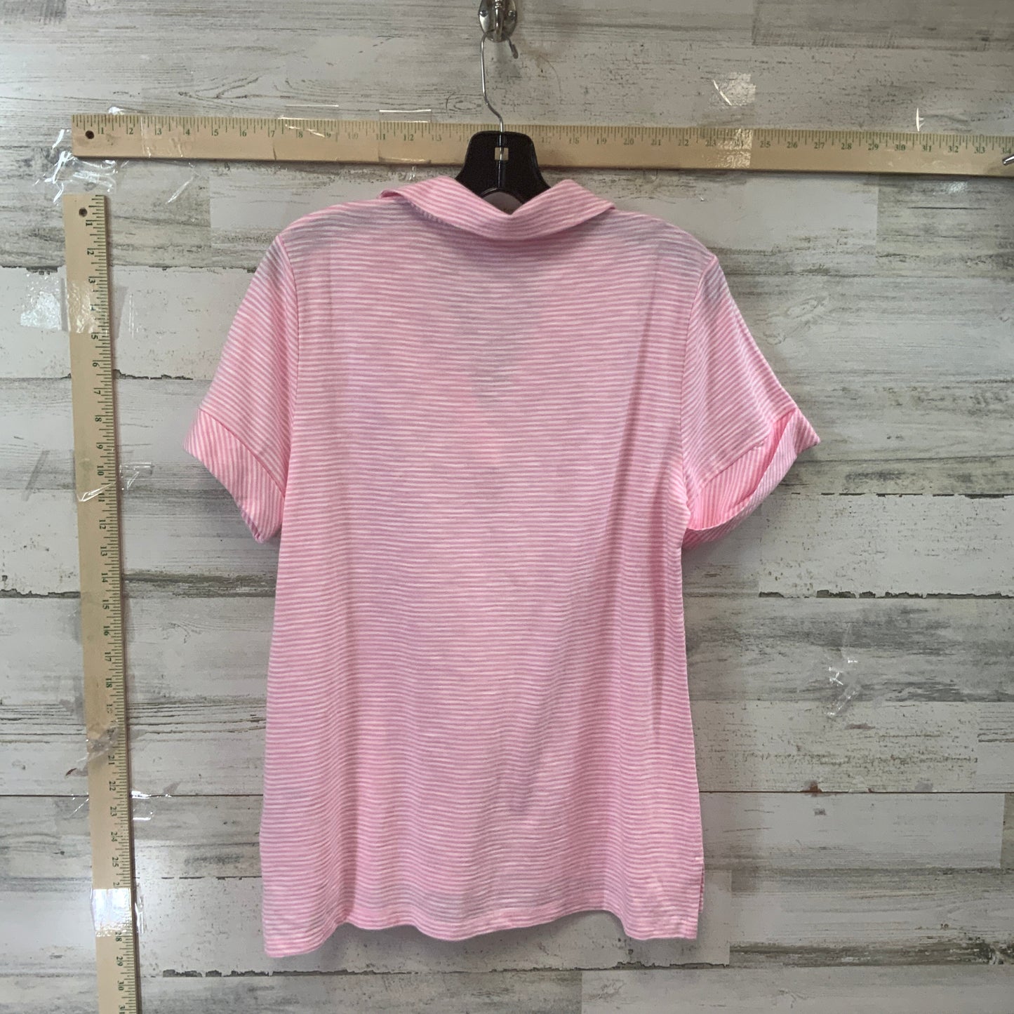 Pink & White Top Short Sleeve Talbots, Size M