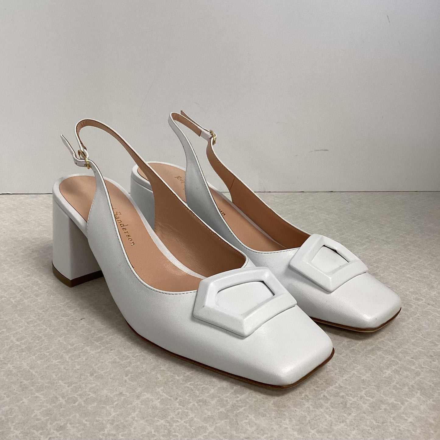 White Shoes Heels Block RUPERT SANDERSON, Size 7