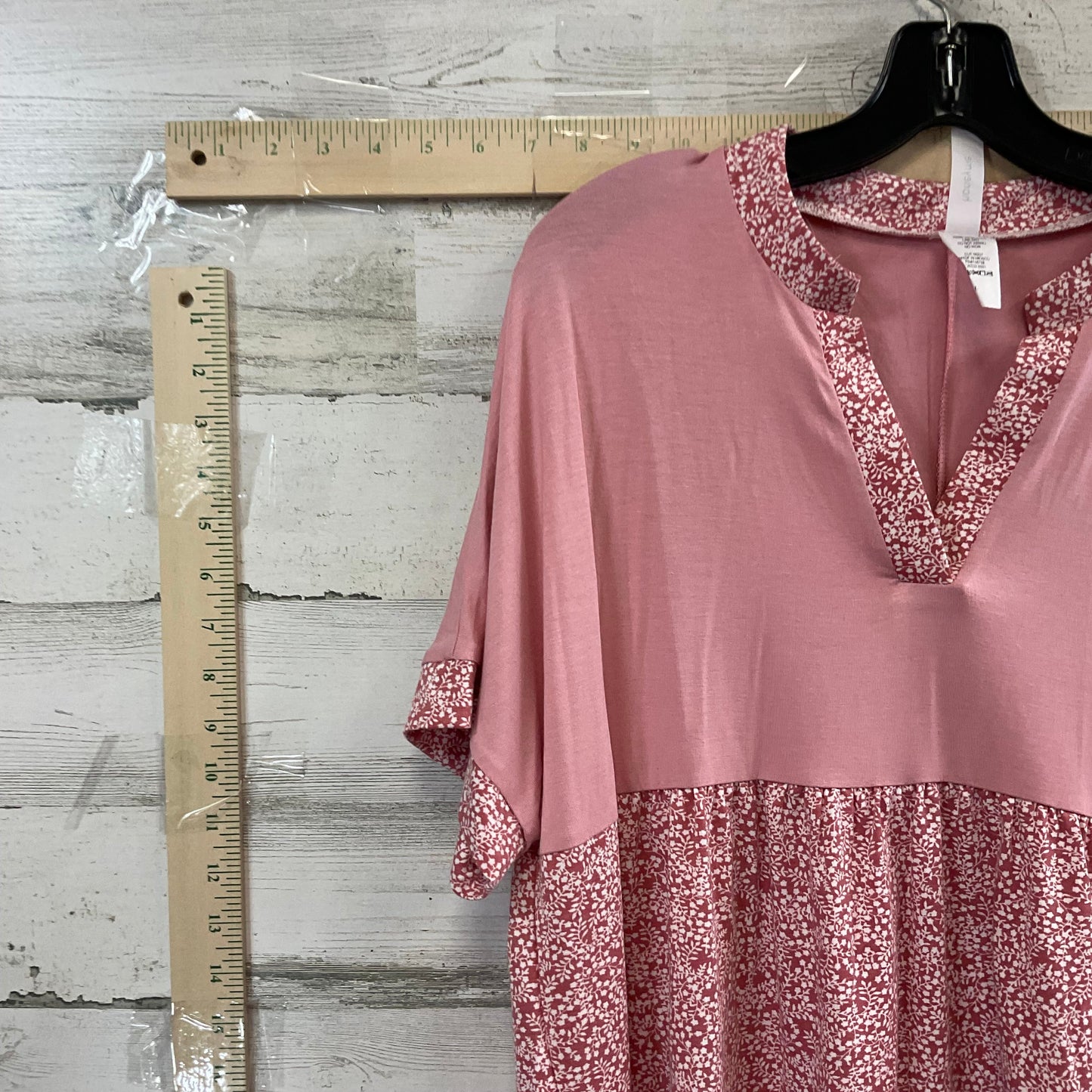 Pink Top Short Sleeve Honeyme, Size L