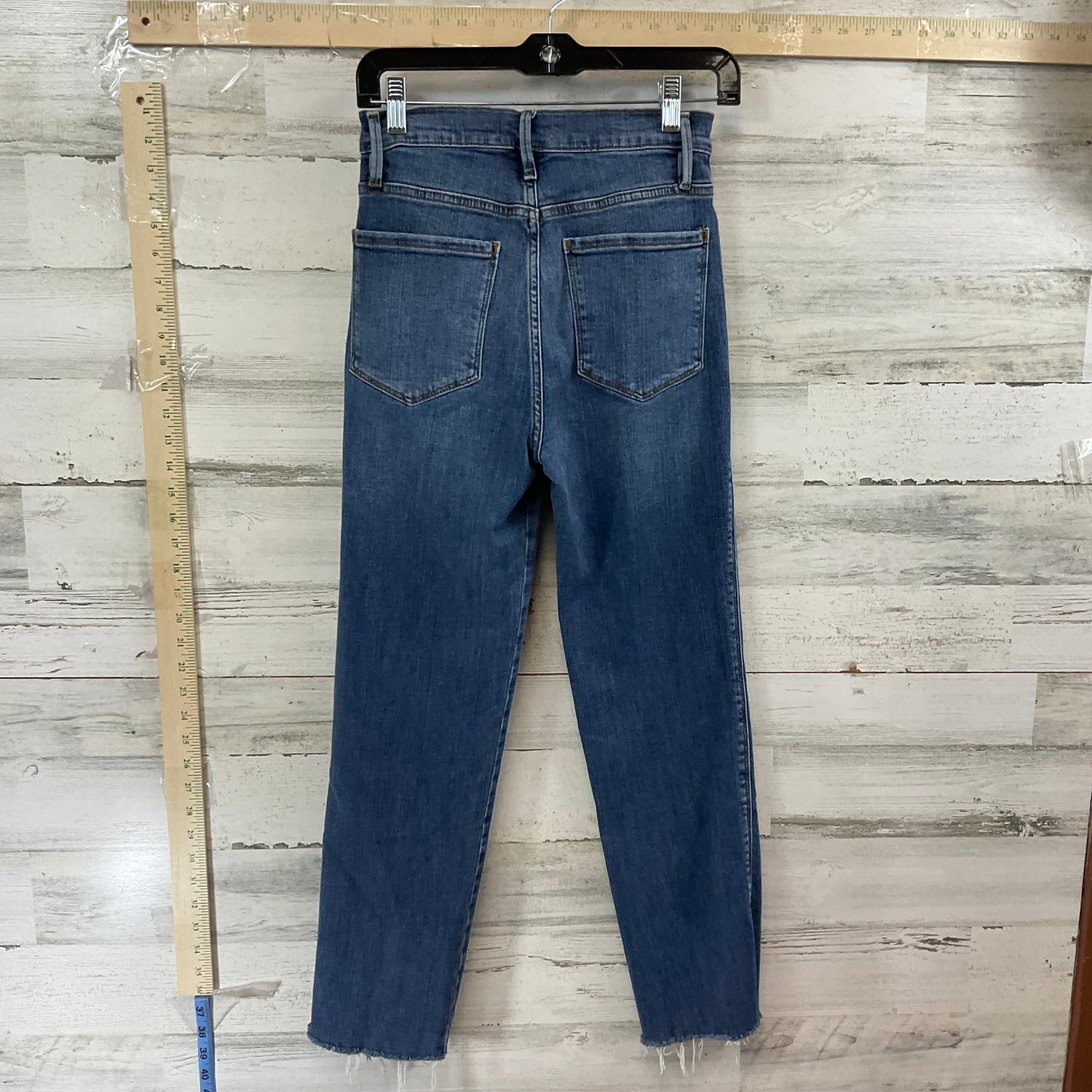 Jeans Cropped By Frame In Blue Denim, Size: 2