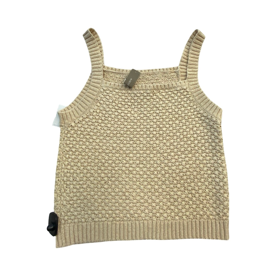 Top Sleeveless By J. Crew In Tan, Size:L
