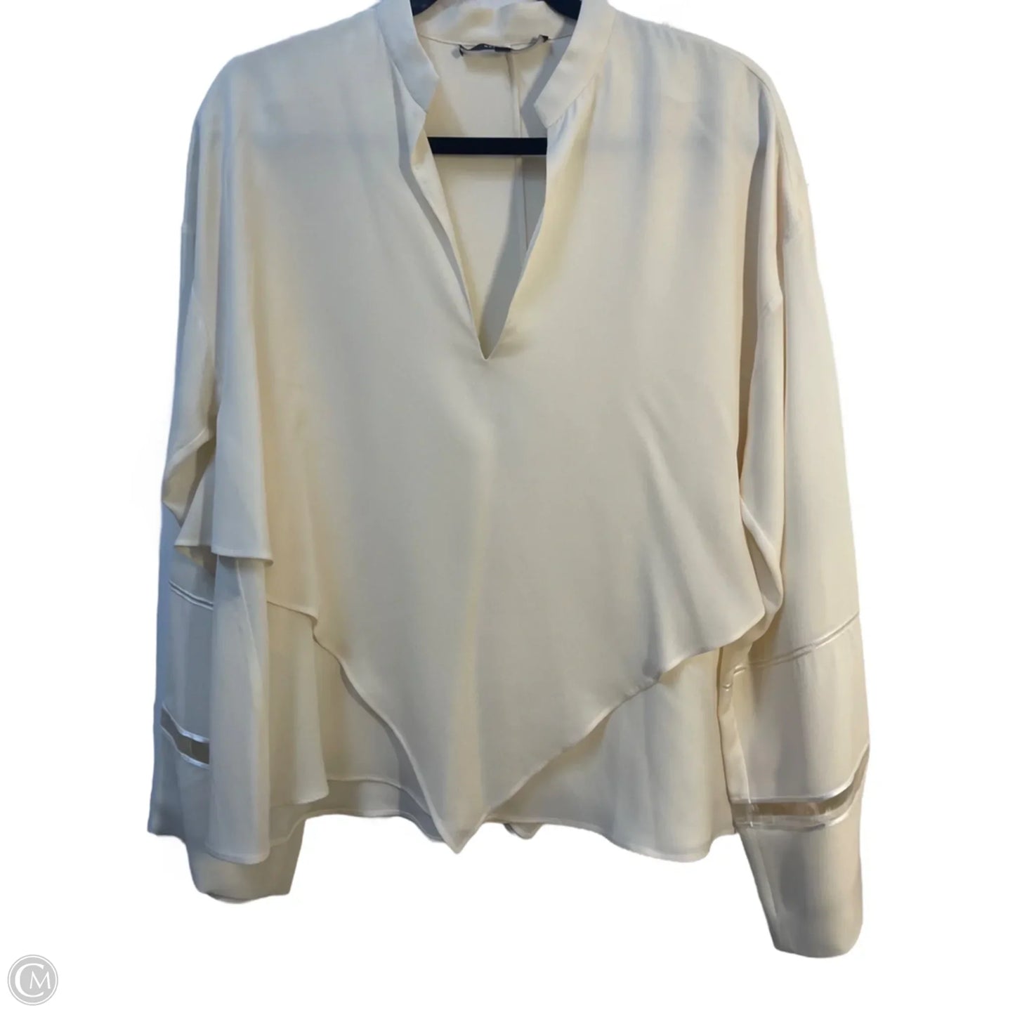 Blouse Designer By Derek Lam In Beige, Size: L