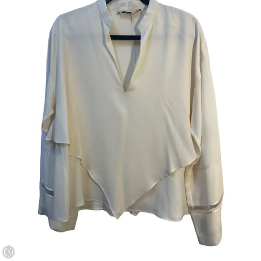 Blouse Designer By Derek Lam In Beige, Size: L
