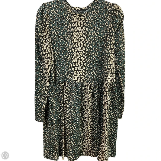 Dress Casual Short By Zara In Animal Print, Size: M