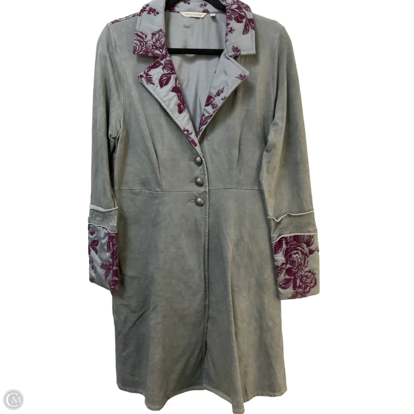 Jacket Other By Soft Surroundings In Grey & Pink, Size: M