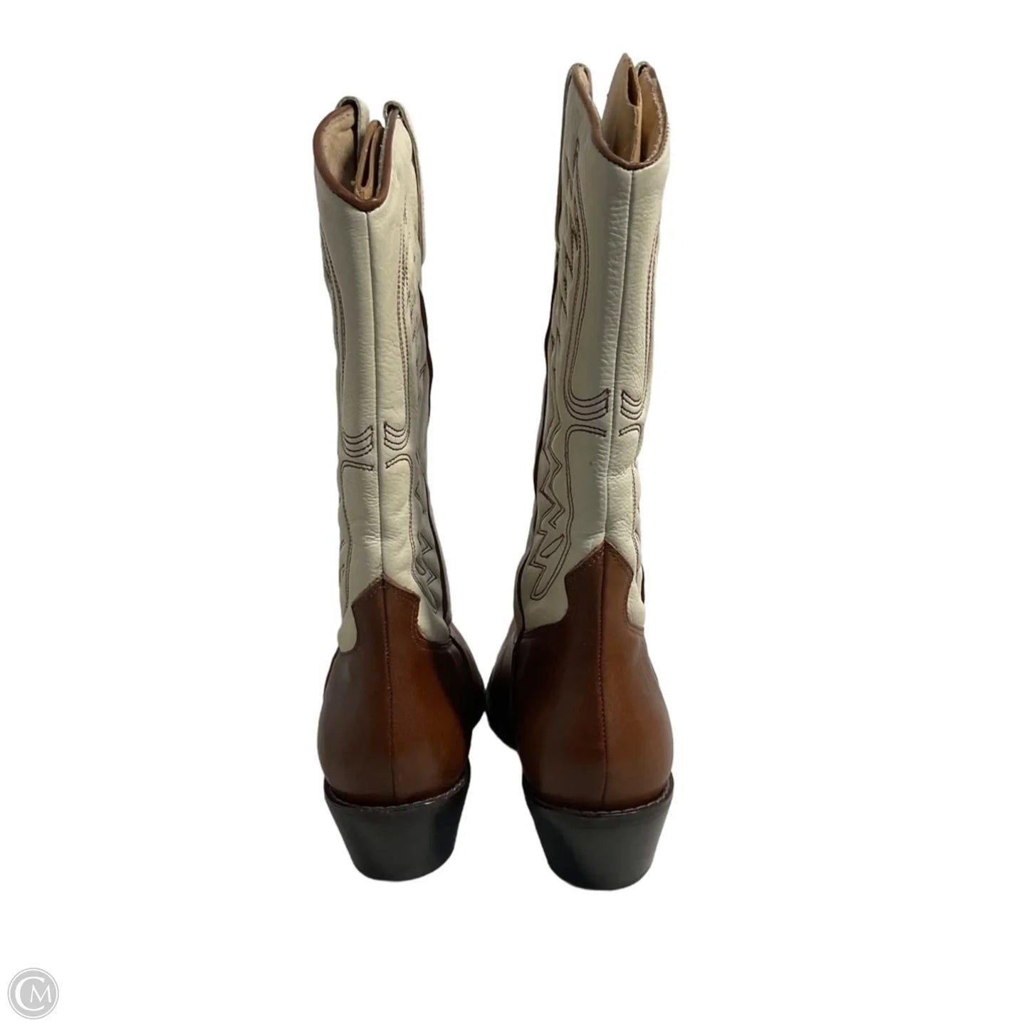 Boots Western By Michael Shannon In Brown & Cream, Size: 10