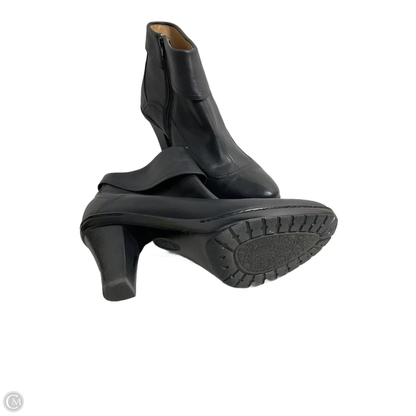 Boots Ankle Heels By Sofft In Black, Size: 9.5