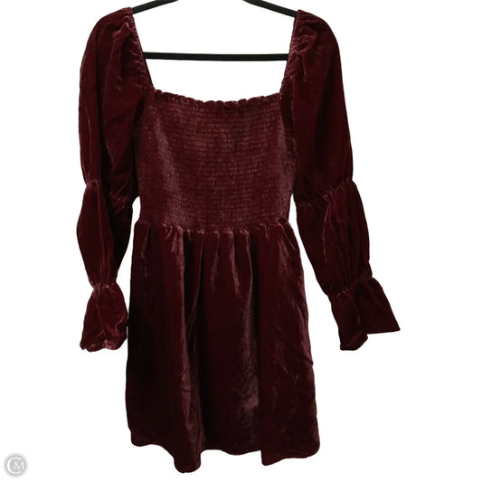 Dress Party Short By Anthropologie In Maroon, Size: L