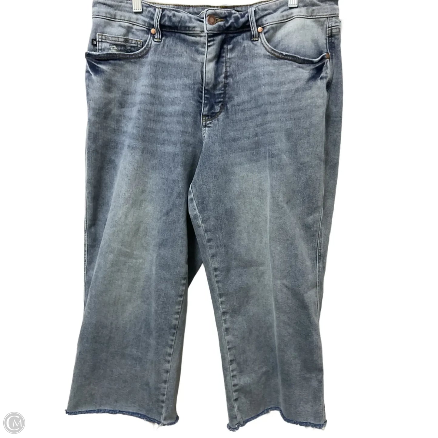 Jeans Cropped By Judy Blue In Blue Denim, Size: 18