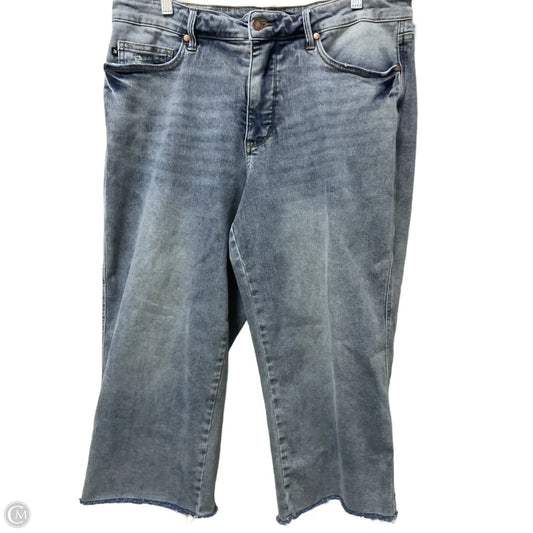 Jeans Cropped By Judy Blue In Blue Denim, Size: 18
