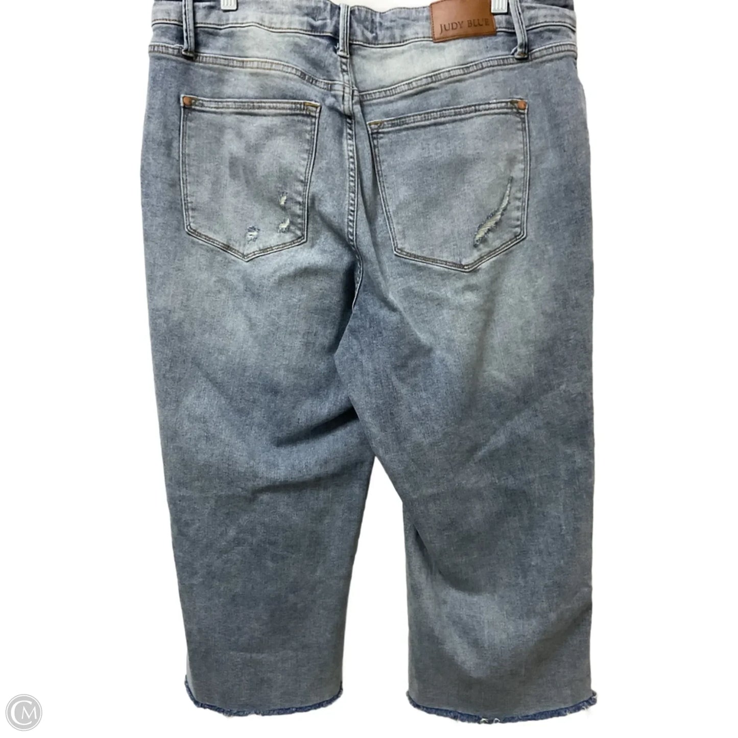 Jeans Cropped By Judy Blue In Blue Denim, Size: 18