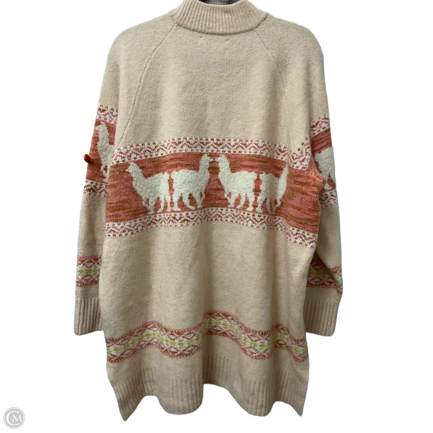 Sweater By Anthropologie In Peach, Size: 2x