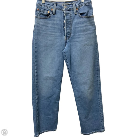 Jeans Wide Leg By Levis In Blue Denim, Size: 4