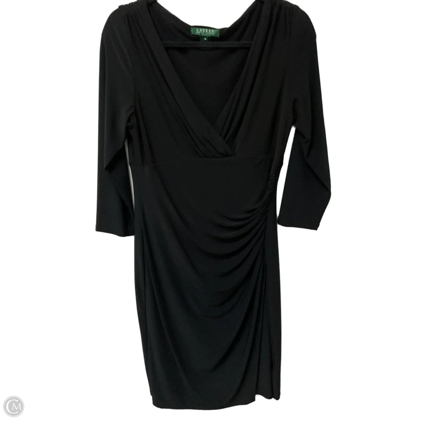 Dress Party Midi By Lauren By Ralph Lauren In Black, Size: 10