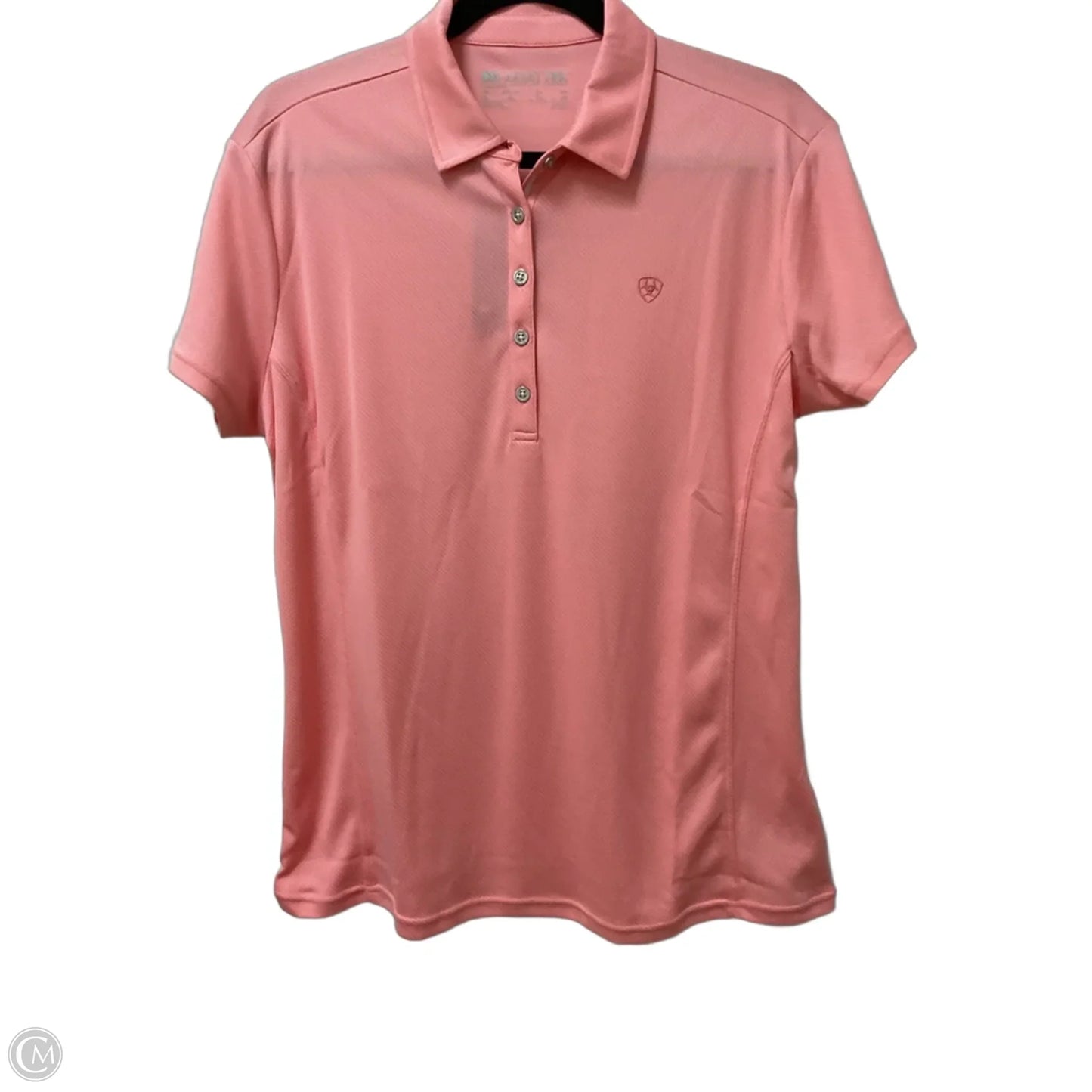 Top Short Sleeve By Ariat In Peach, Size: Xl