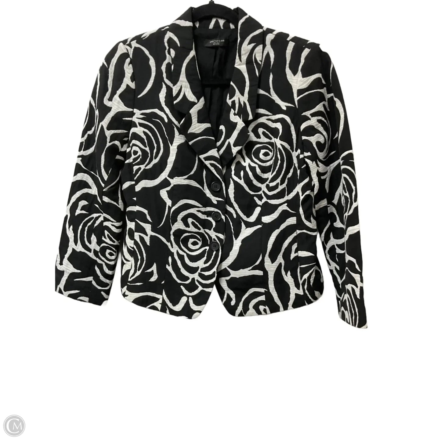 Blazer By Ann Taylor In Black & White, Size: M