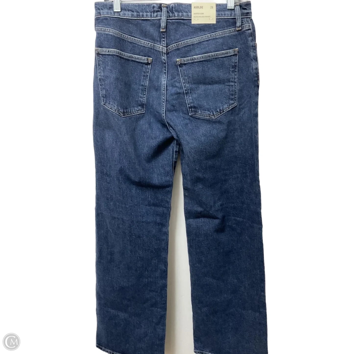Jeans Straight By Agolde In Blue Denim, Size: 6