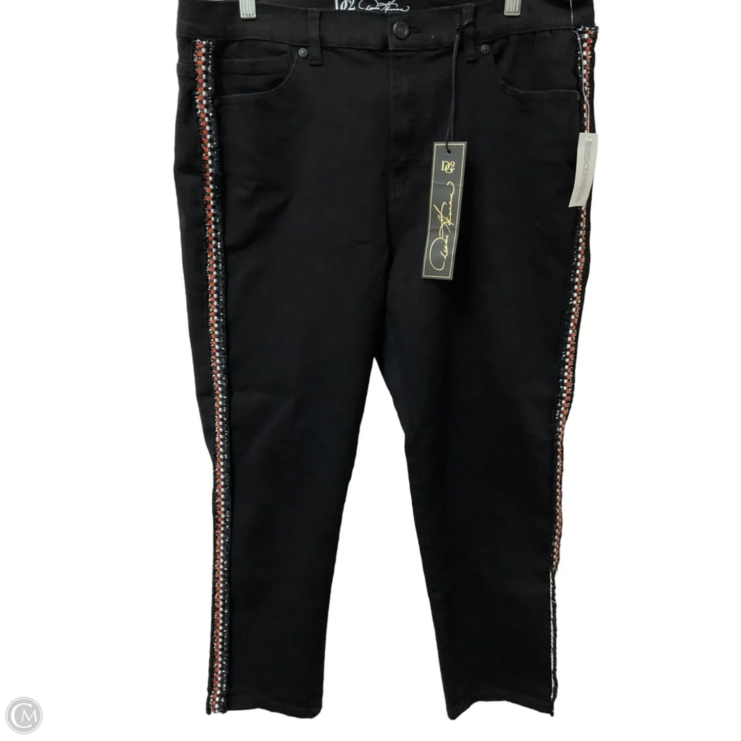 Pants Cropped By Dg2 In Black & Orange, Size: 16