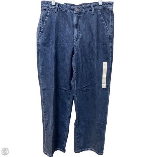 Jeans Straight By Banana Republic In Blue Denim, Size: 16