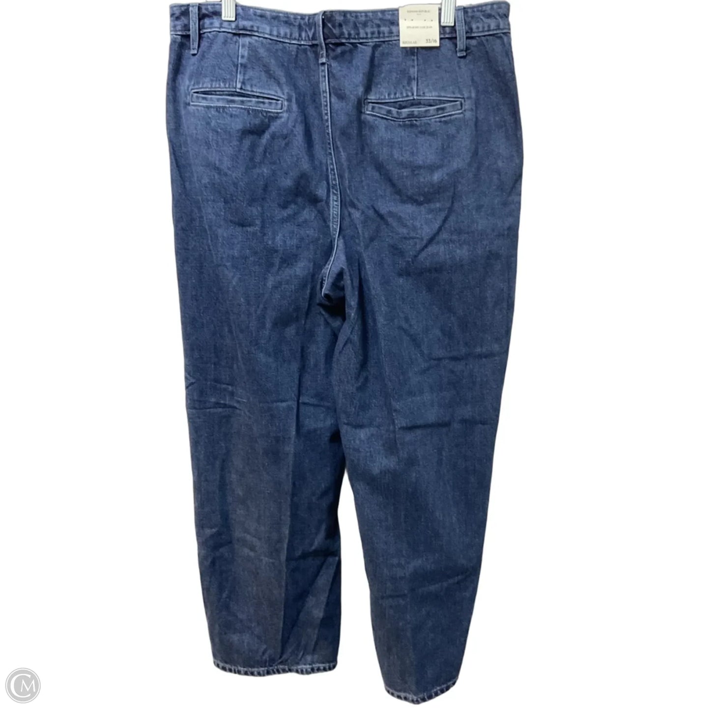 Jeans Straight By Banana Republic In Blue Denim, Size: 16