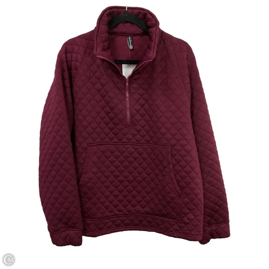 Sweatshirt Collar By Prettygarden In Maroon, Size: Xl