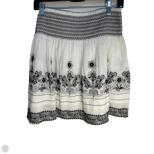 Skirt Mini & Short By Johnny Was In Black & White, Size: M