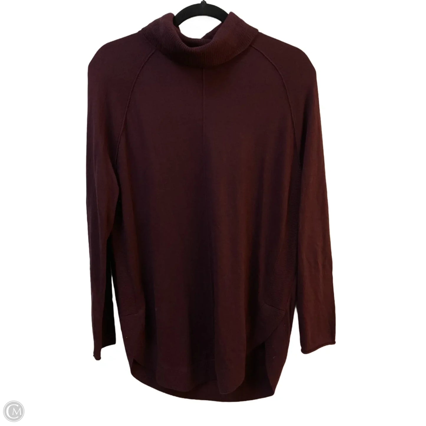 Top Long Sleeve By Caslon In Maroon, Size: Xs