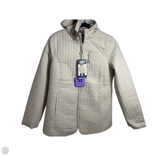 Jacket Puffer & Quilted By Lands End In Cream, Size: Xs
