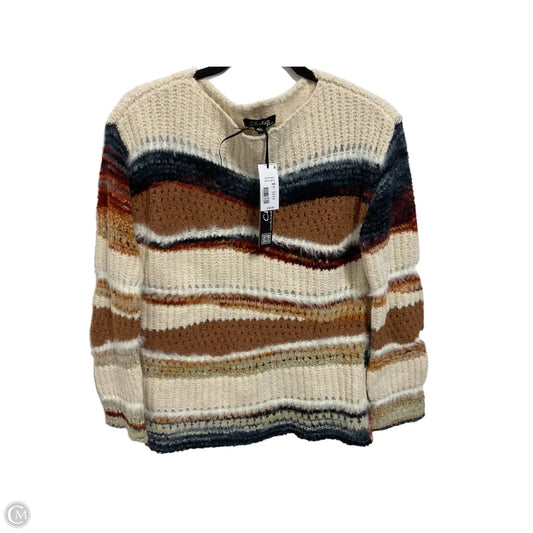 Sweater By Charlie B In Brown & Cream, Size: S
